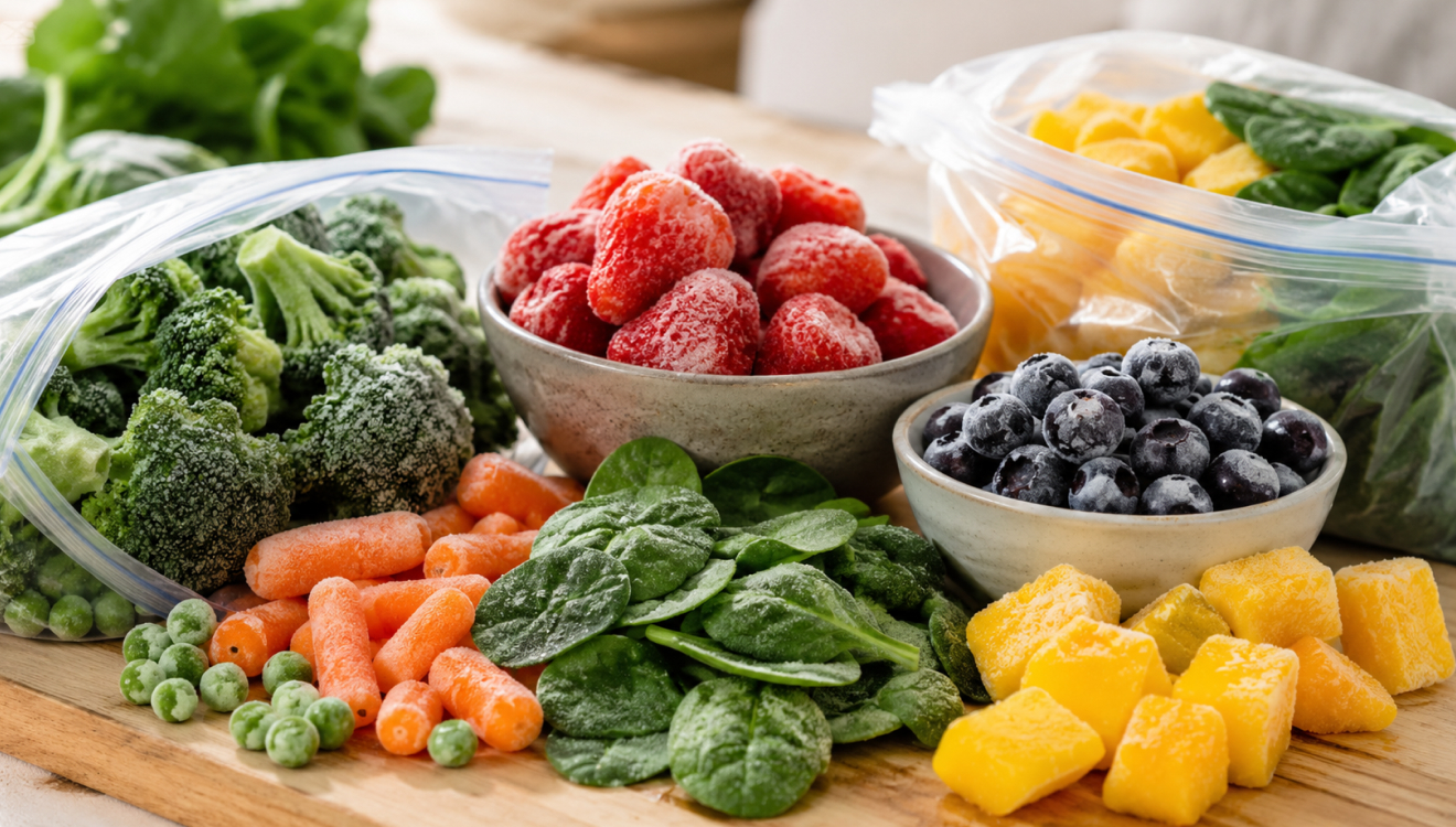 Frutas y verduras congeladas: ¿Conservan realmente sus nutrientes?